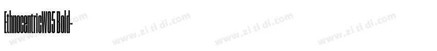 EthnocentricW05 Bold字体转换